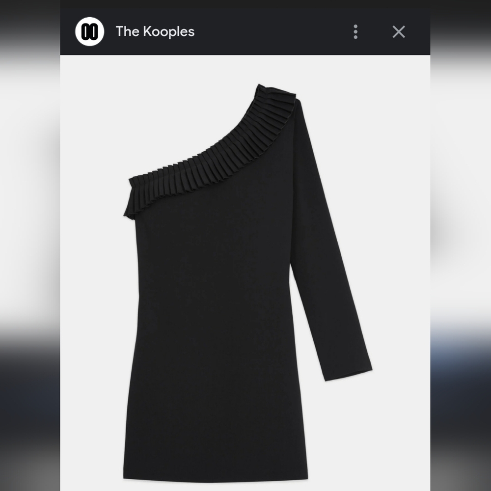 The kooples one shoulder black dress